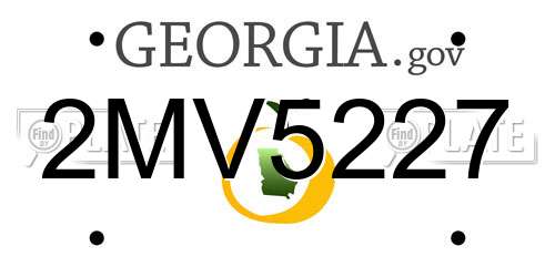 2MV5227 Georgia License Plate