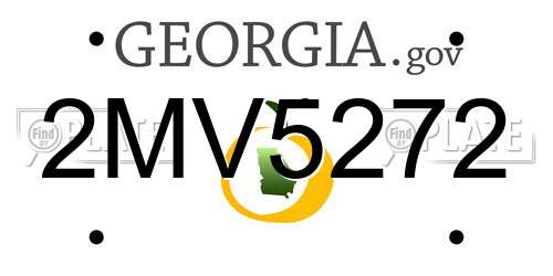 2MV5272 Georgia License Plate