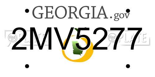 2MV5277 Georgia License Plate