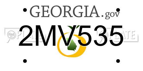 2MV535 Georgia License Plate