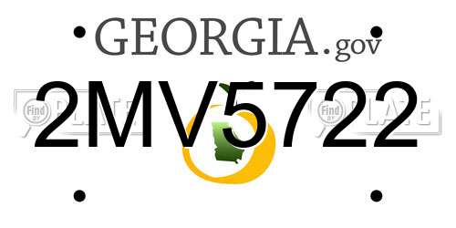 2MV5722 Georgia License Plate