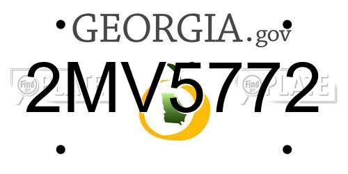 2MV5772 Georgia License Plate