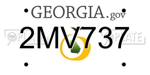 2MV737 Georgia License Plate