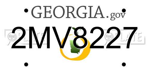 2MV8227 Georgia License Plate