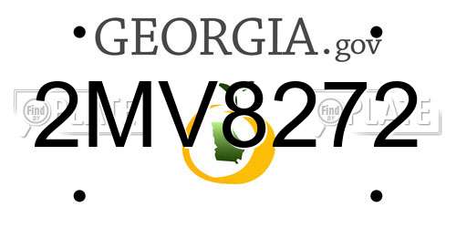 2MV8272 Georgia License Plate