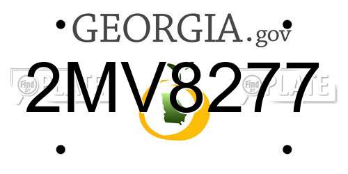 2MV8277 Georgia License Plate