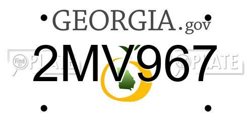 2MV967 Georgia License Plate