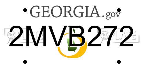 2MVB272 Georgia License Plate