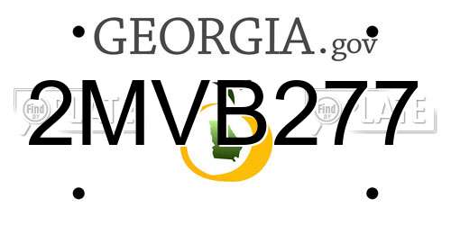 2MVB277 Georgia License Plate