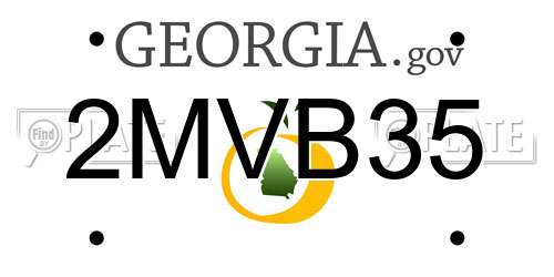 2MVB35 Georgia License Plate