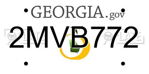 2MVB772 Georgia License Plate