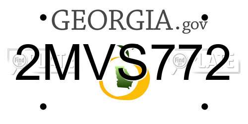 2MVS772 Georgia License Plate