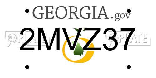 2MVZ37 Georgia License Plate