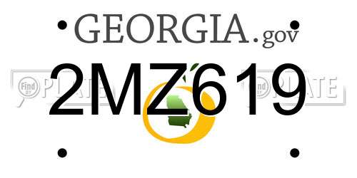 2MZ619 Georgia License Plate