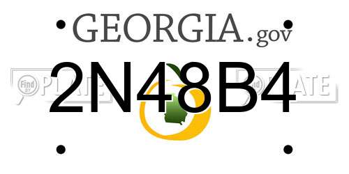 2N48B4 Georgia License Plate