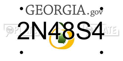 2N48S4 Georgia License Plate