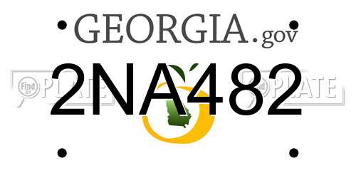 2NA482 Georgia License Plate