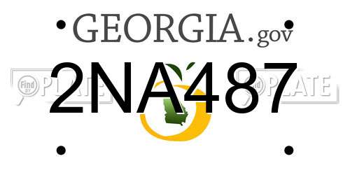 2NA487 Georgia License Plate