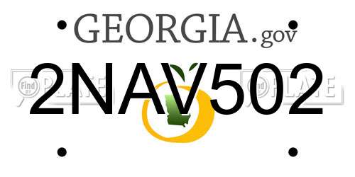 2NAV502 Georgia License Plate