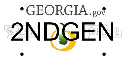 2NDGEN Georgia License Plate