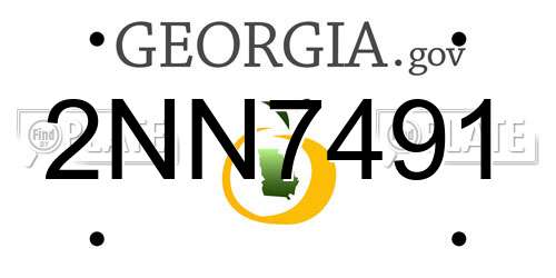 2NN7491 Georgia License Plate