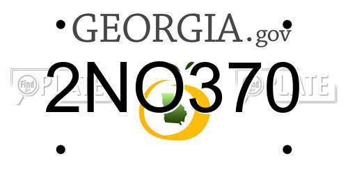 2NO370 Georgia License Plate