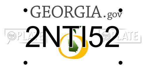 2NTI52 Georgia License Plate