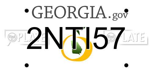 2NTI57 Georgia License Plate