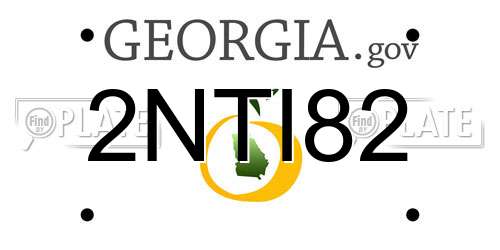2NTI82 Georgia License Plate