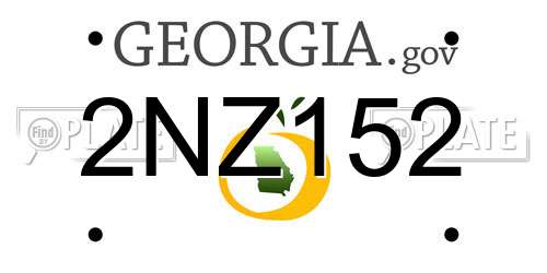 2NZ152 Georgia License Plate
