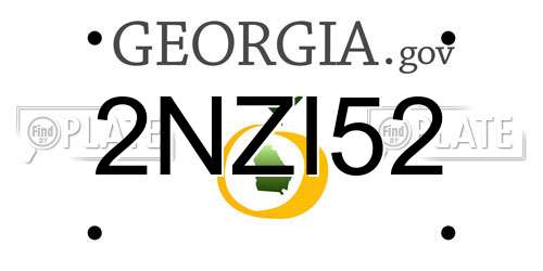 2NZI52 Georgia License Plate