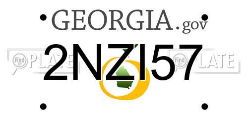 2NZI57 Georgia License Plate
