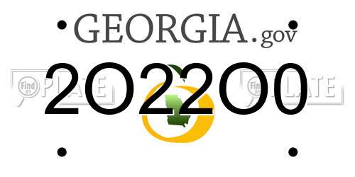 2O22O0 Georgia License Plate