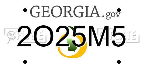 2O25M5 Georgia License Plate