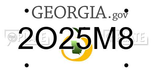 2O25M8 Georgia License Plate