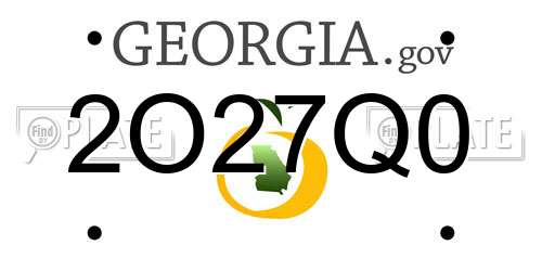 2O27Q0 Georgia License Plate