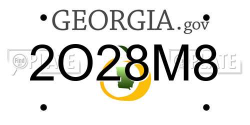 2O28M8 Georgia License Plate