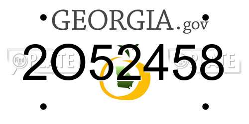 2O52458 Georgia License Plate
