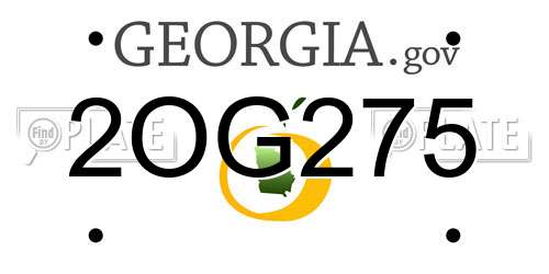 2OG275 Georgia License Plate