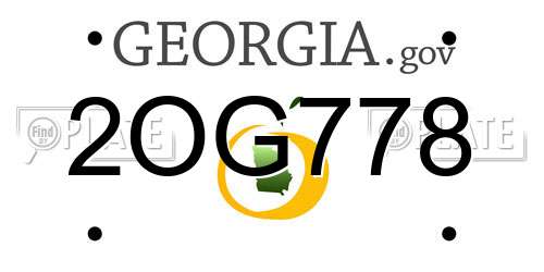 2OG778 Georgia License Plate