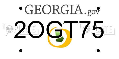 2OGT75 Georgia License Plate