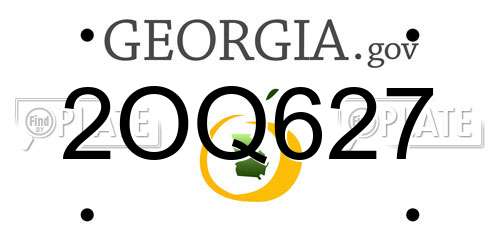 2OQ627 Georgia License Plate