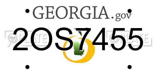 2OS7455 Georgia License Plate