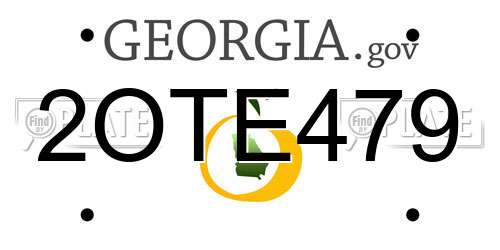 2OTE479 Georgia License Plate