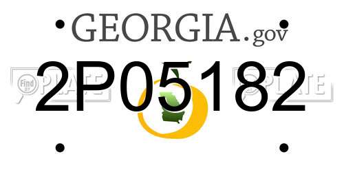 2P05182 Georgia License Plate
