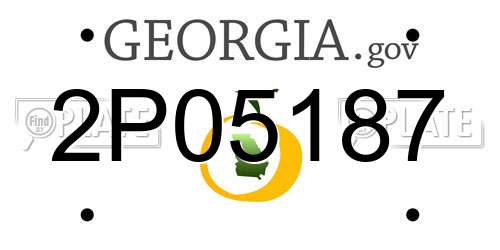2P05187 Georgia License Plate