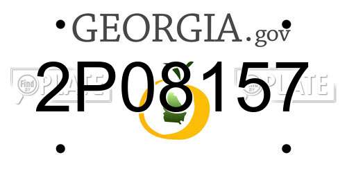 2P08157 Georgia License Plate