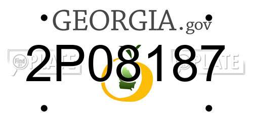 2P08187 Georgia License Plate