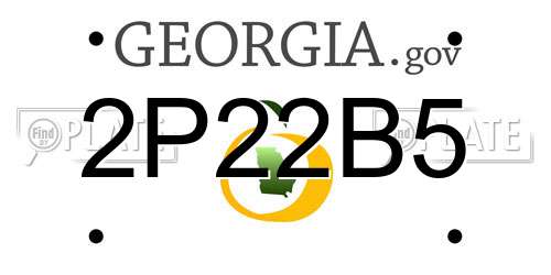 2P22B5 Georgia License Plate