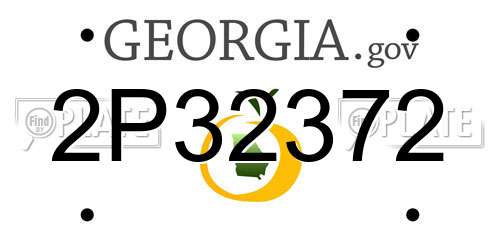 2P32372 Georgia License Plate